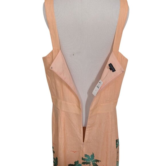 NEW Talbots Sunset Horizon Floral Maxi Dress Womens Size 16 Tropical Peach - Picture 11 of 13